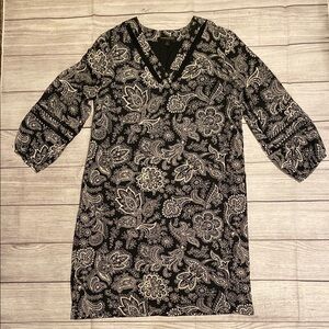 Black and White Paisley Dress
